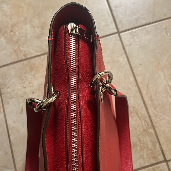 Coach Red Handbag. Used twice. In great condition. - Picture 8 of 11